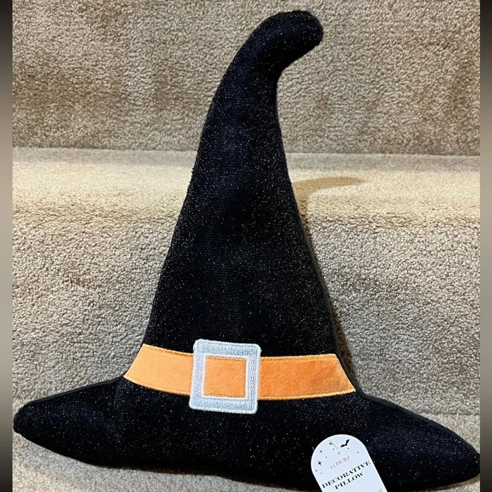 Target Witch Hat Halloween Throw Pillow 13” tall New